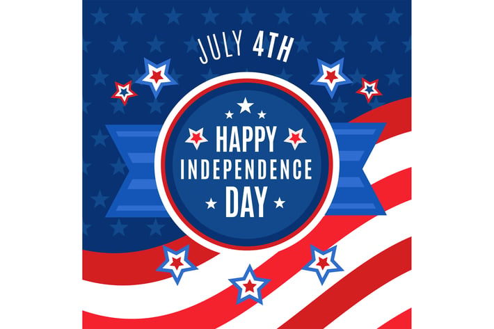 Flat 4th July Independence Day