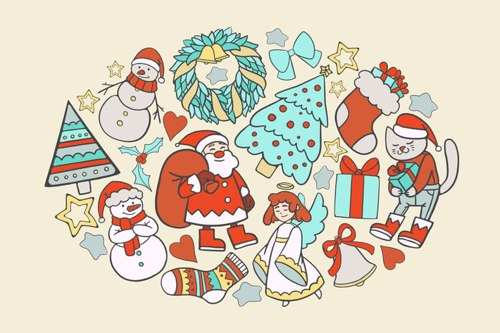 Cozy Christmas Doodles