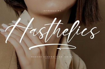 Hasthelics Modern Handwritten Script Font