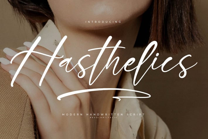 Hasthelics Modern Handwritten Script Font