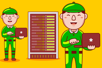 Network Engineer Profession Cartoon Vector