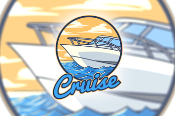 Ocean Cruise Boat Logo