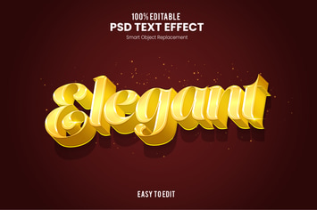 Elegant 3D PSD Text Effect 