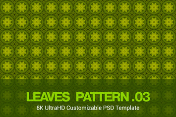 8K UltraHD Seamless Leaves Pattern Background