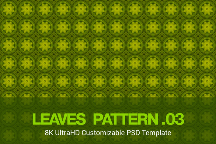 8K UltraHD Seamless Leaves Pattern Background