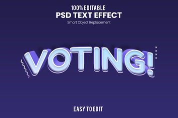 Voting - Fun 3d Text Effect