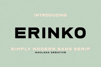 Erinko Simply Modern Sans Serif