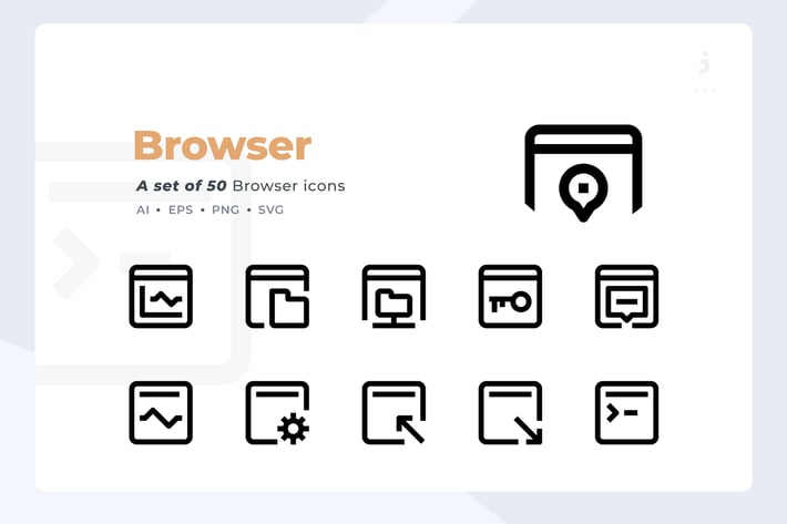 Material Icon - 50 Browser and Interface icon set
