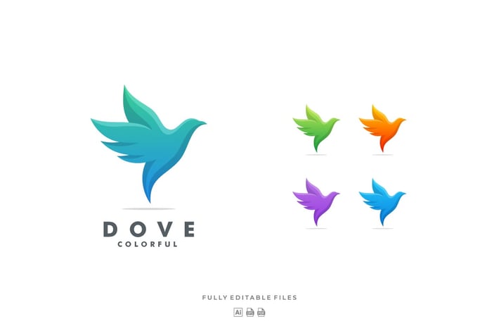Dove Gradient Colorful Logo