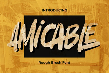 Amicable - Textured Brush font