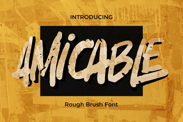 Amicable - Textured Brush font