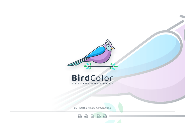 Bird Color Mascot Logo