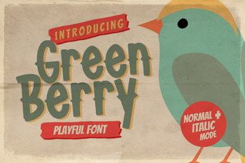 AN Green Berry - Unique Playful Font