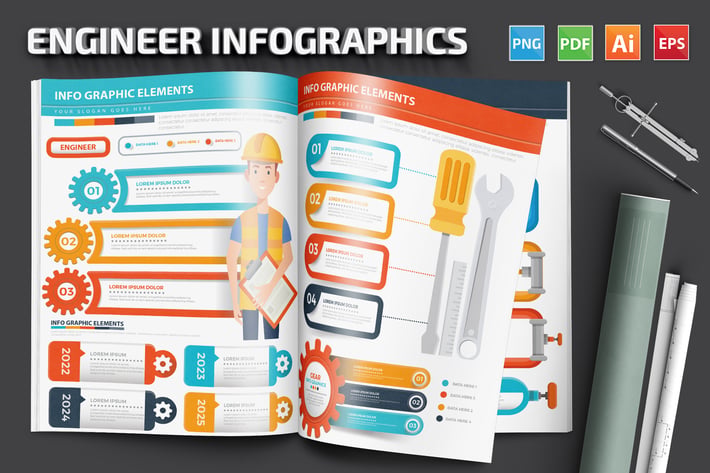 Engineer Infographics design