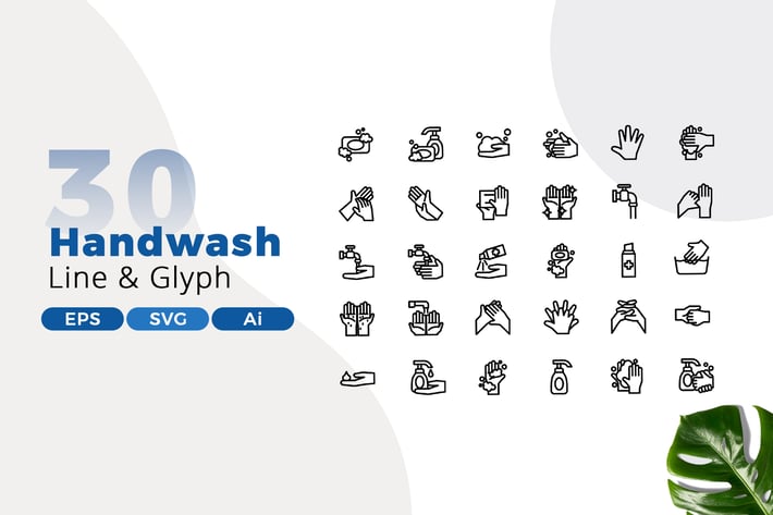 30 Handwashing Icon Pack