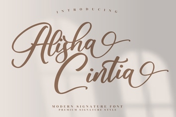 Alisha Cintia Script Font