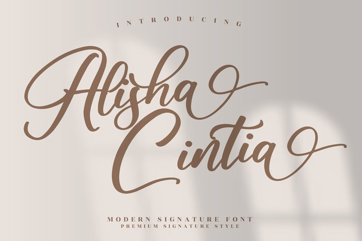 Alisha Cintia Script Font