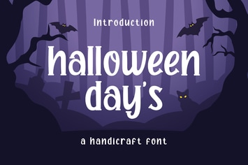 Halloween Day's - Handcraft Display Font