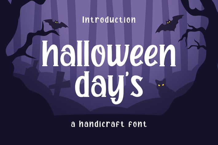 Halloween Day's - Handcraft Display Font