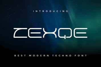 Zexqe - Modern Techno Font