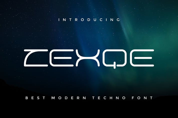 Zexqe - Modern Techno Font
