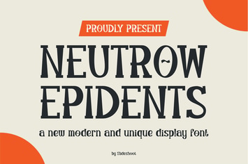 Newtrow Epidents || Unique Display Font