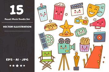 Kawaii Movie Doodle Set