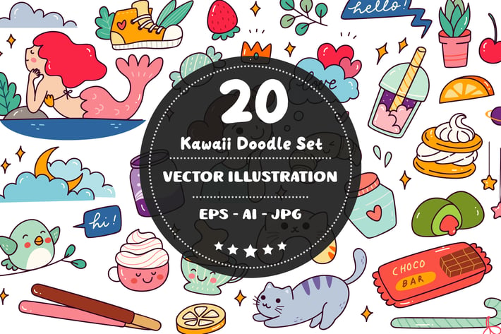 Kawaii Doodle Set