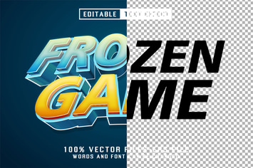 Frozen Game 3d Text - Editable Text Effect