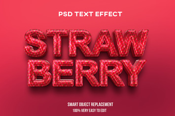 Strawberry text effect