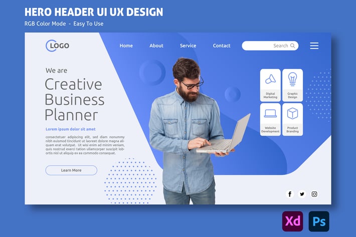 Business Planner – Hero Header Website Template