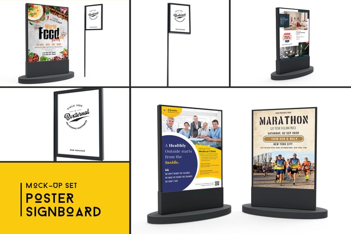 Poster & Signboards Mockup Set