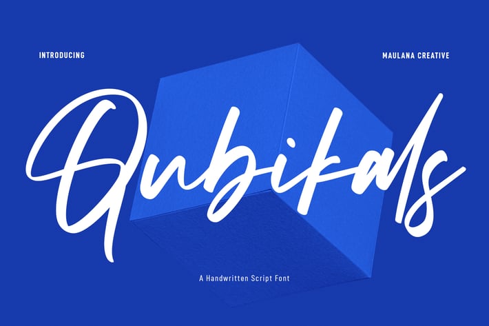 Qubikals Handwritten Script Font