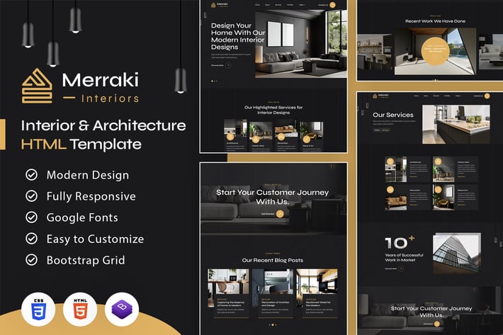 Merraki | Interiors & Architecture HTML Template