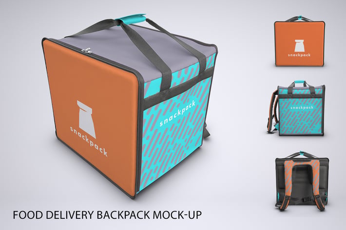 Food Delivery Backpack Mock-Up
