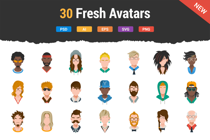 30 Fresh & Modern Avatars