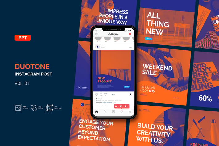 Duotone Instagram Feed - PPT