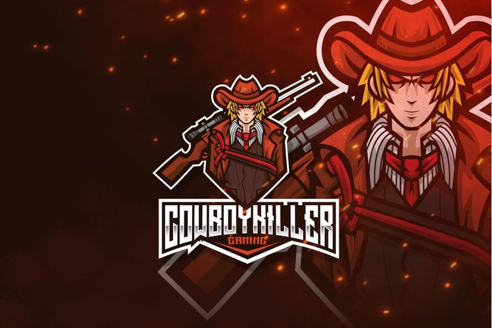 Cowboy Killer Esport Logo Template