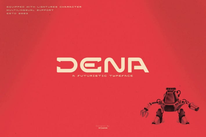 Dena A Futuristic Typeface