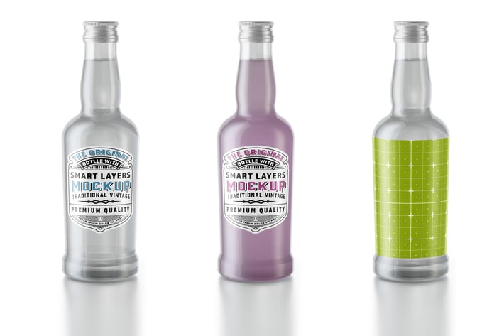 Tonic Water Bottle Mockup