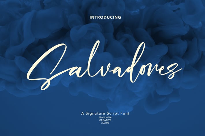 Salvadores Signature Script Font