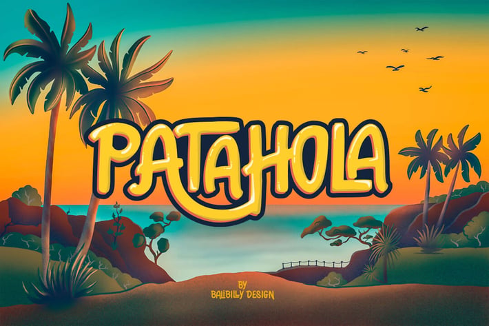Patahola - A Playful Hand Drawn Display Fonts