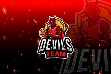 Devils Basket Team Esport Logo Template
