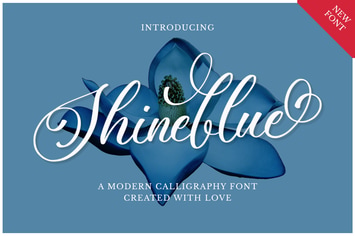 Shineblue - Romantic Calligraphy Font