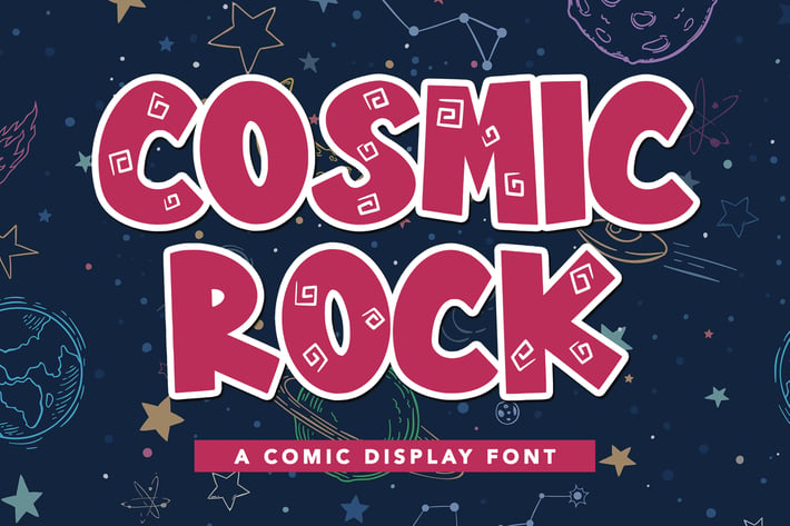 Cosmic Rock - A Comic Display Font