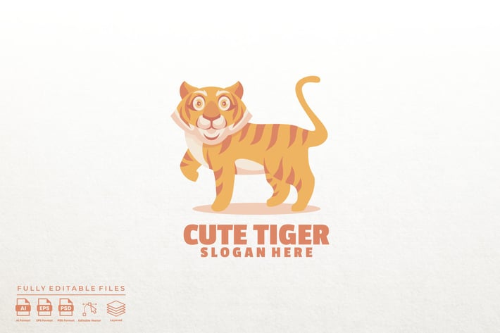 Cute tiger logo