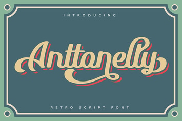 Anttonelly | Retro Script Font