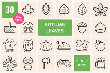 Leaves and Autumn icons