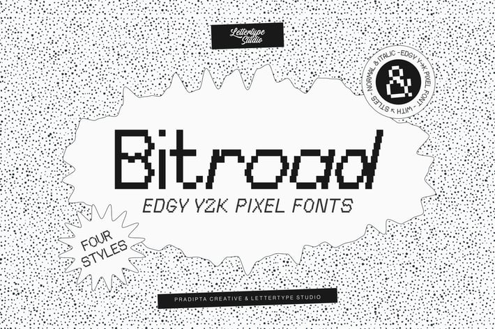 Bitroad Edgy Y2K Pixel Font