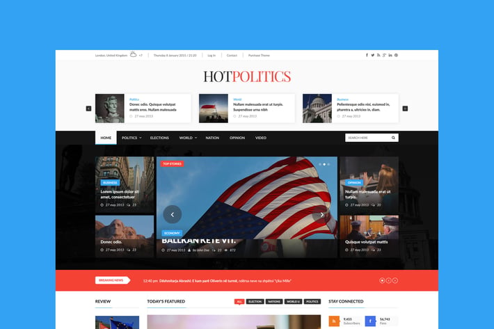 Hotmagazine - News & Magazine HTML Template